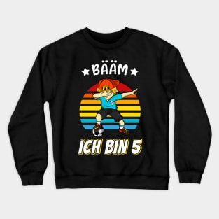 Fußball Dabbing Fußballer Junge 5. Bday Crewneck Sweatshirt